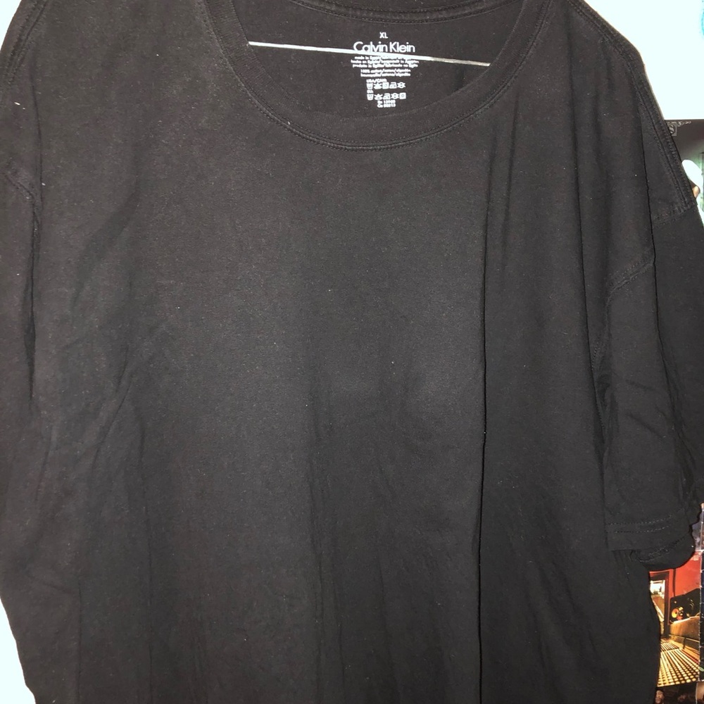 Calvin Klein Plain Black XL T Shirt Like New - Picture 2 of 3